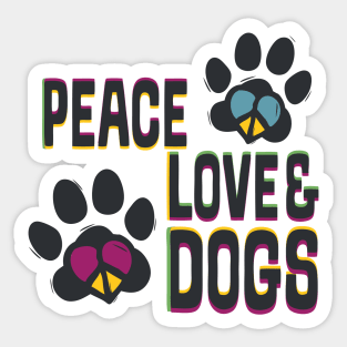 Peace Love Dogs Sticker